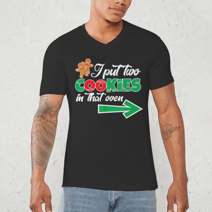 Christmas Twins Expecting Dad T-Shirt Pregnant Wife Tee Men's V-Neck T-Shirt