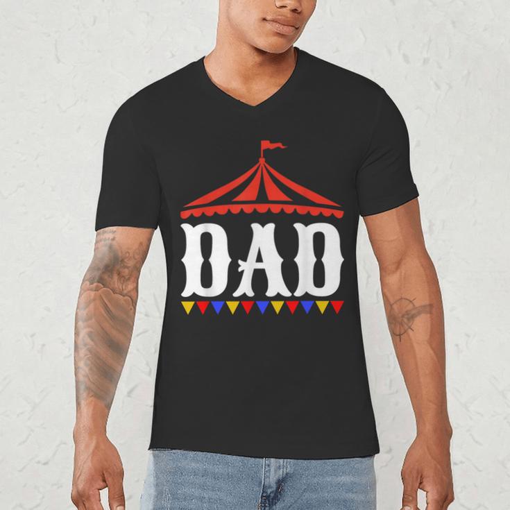 Circus Dad Of The Birthday Boy & Girl Carnival Family Outfit Men's V-Neck T-Shirt