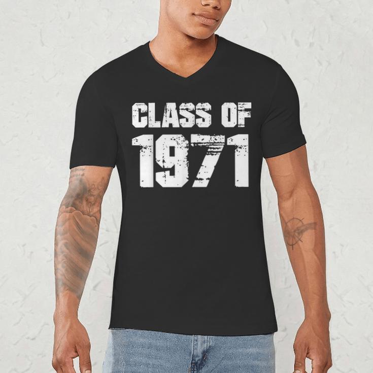 Class Of 1971 High School College Graduation Reunion T-Shirt Men's V-Neck T-Shirt