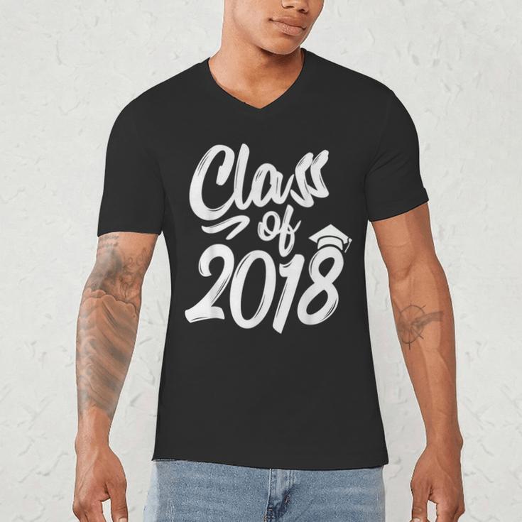 Class Of 2018 Graduation Cap Trendy Cute Men's V-Neck T-Shirt