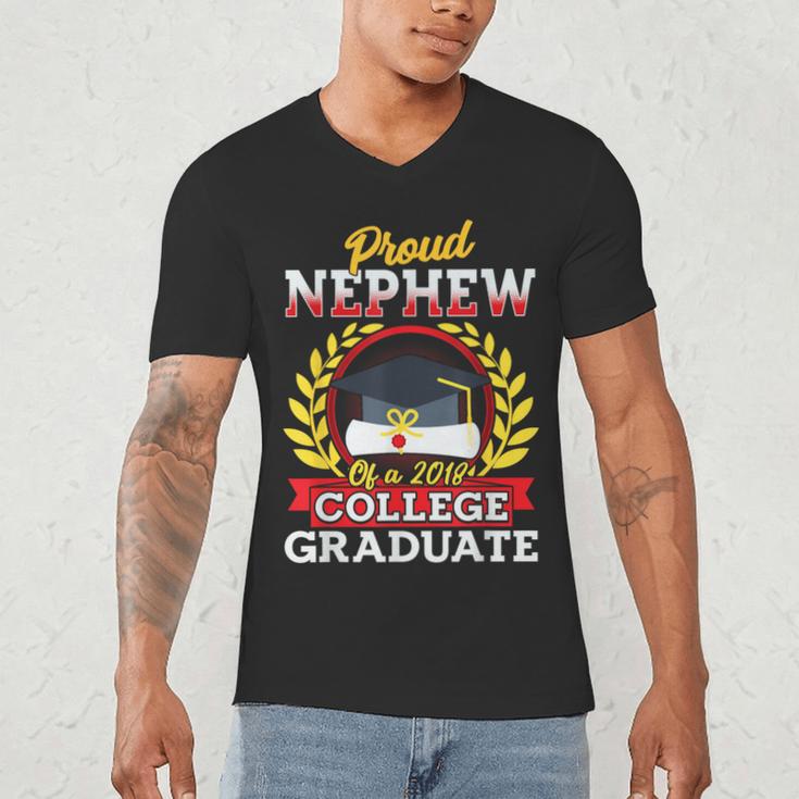 Class Of 2018 Graduation Tshirt For Nephew Of Graduate Men's V-Neck T-Shirt
