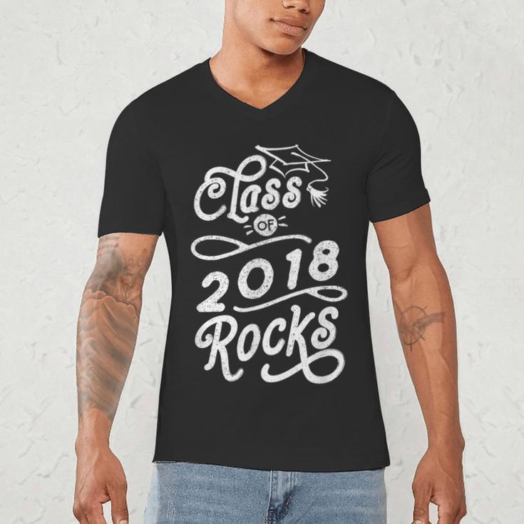 Class Of 2018 Rocks Seniors Graduation 2018 Men's V-Neck T-Shirt