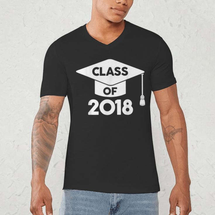 Class Of 2018 Senior T-Shirt Graduation Shirt Men's V-Neck T-Shirt