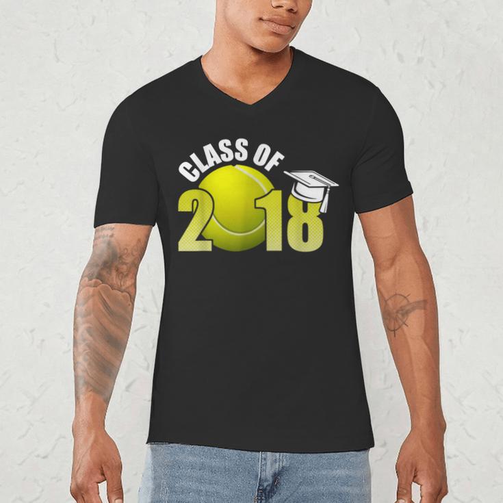 Class Of 2018 Shirts Graduation Senior Tennis Shirt Men's V-Neck T-Shirt
