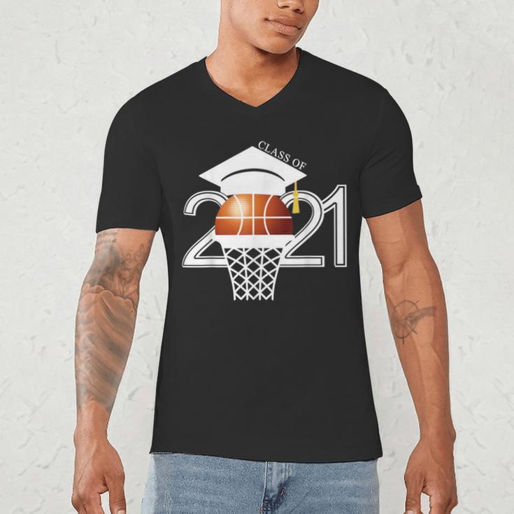 Class 2021 Graduation Senior Basketball Player Men's V-Neck T-Shirt