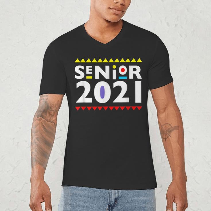 Class Of 2021 Senior Year 90's TV Style Graduation For Grad Men's V-Neck T-Shirt