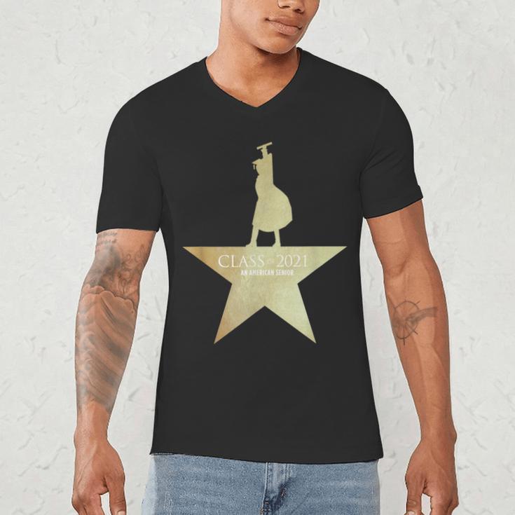 Class Of 2021 Senior Year Musical Style Graduation For Grad Men's V-Neck T-Shirt