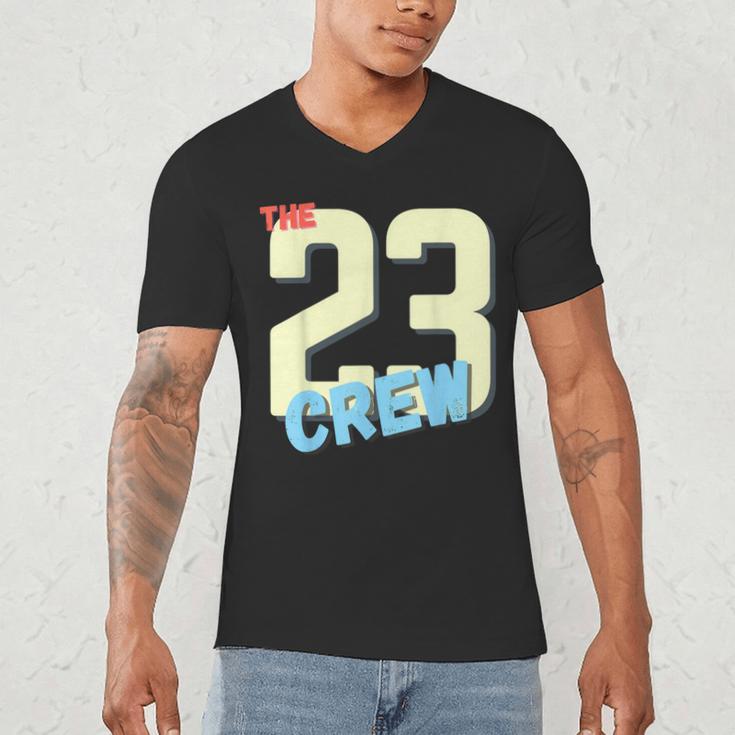 Class Of 2023 Seniors 23 Crew Senior Graduation Idea Men's V-Neck T-Shirt