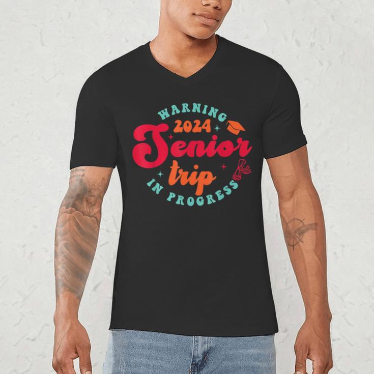 Class Of 2024 Senior Trip In Progress Graduation Trip Men's V-Neck T-Shirt