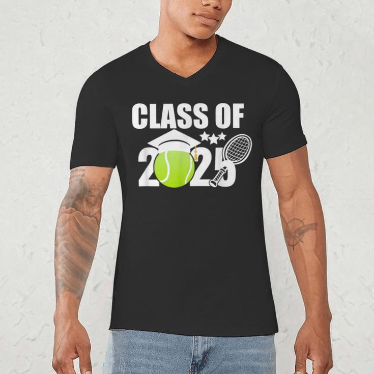 Class Of 2025 Graduation Senior Tennis Player Men's V-Neck T-Shirt