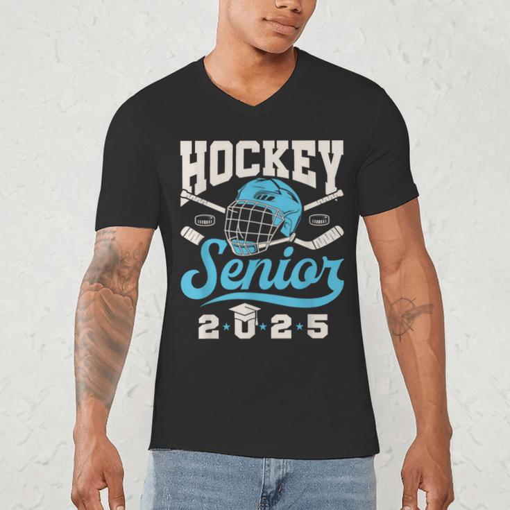 Class Of 2025 Hockey Senior Graduation Graduate Grad Men's V-Neck T-Shirt