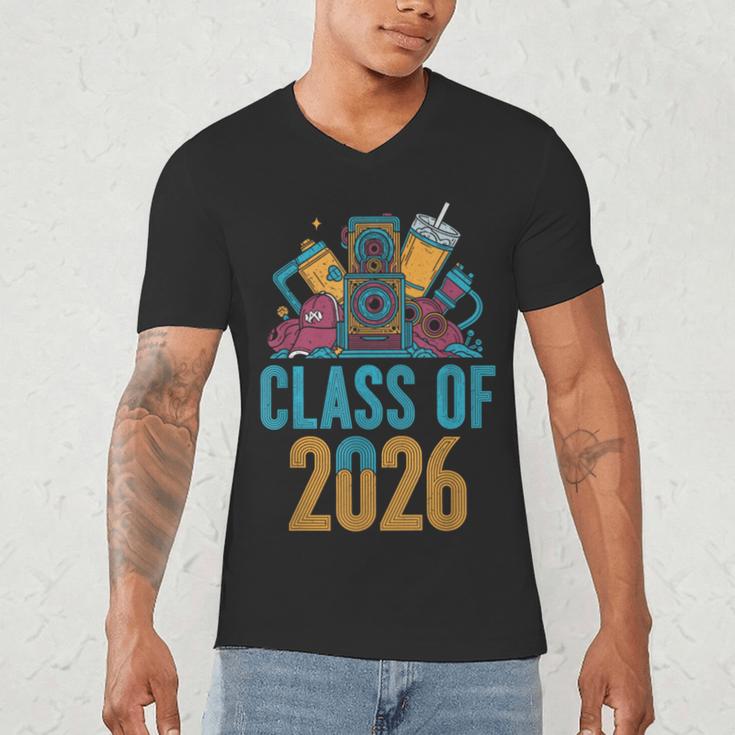 Class Of 2026 Retro Graduation Memory Nostalgia For Seniors Men's V-Neck T-Shirt