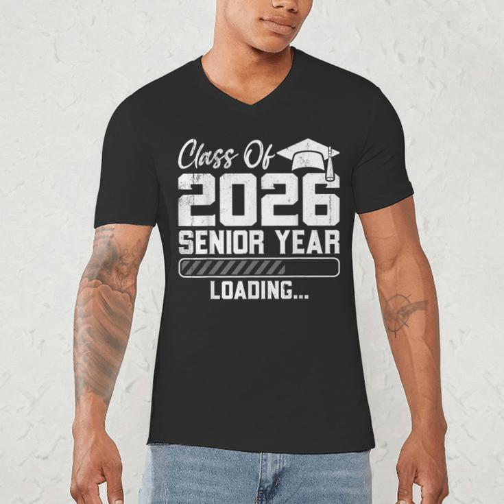 Class Of 2026 Senior Year Loading Countdown Graduation Men's V-Neck T-Shirt