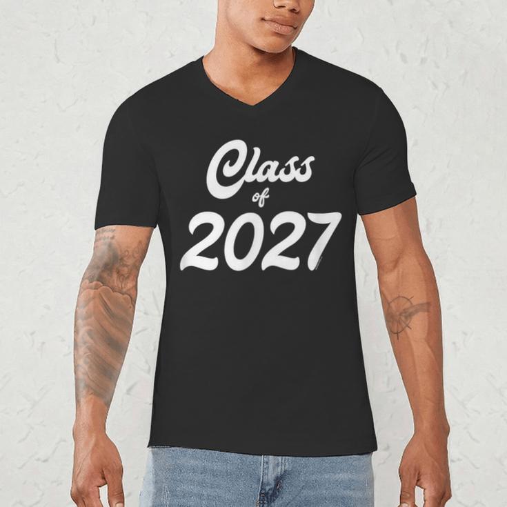 Class Of 2027 Graduation School Spirit Her Senior Class Men's V-Neck T-Shirt