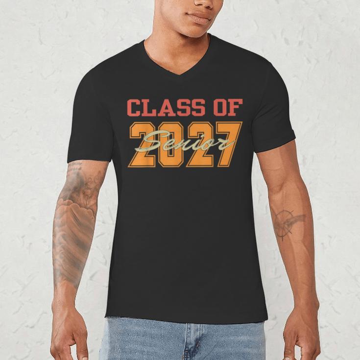 Class Of 2027 Graduation Senior Back To School 2026 Graduat Men's V-Neck T-Shirt