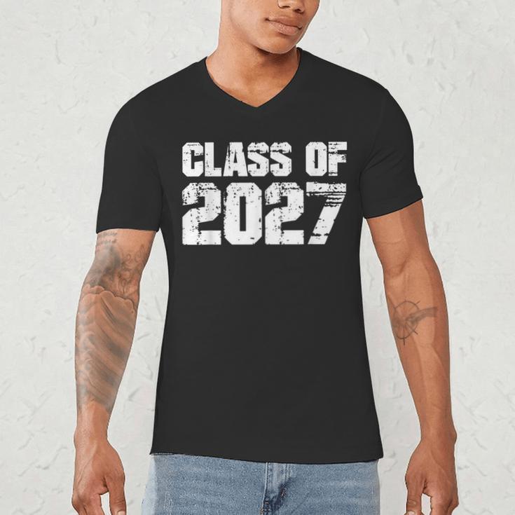 Class Of 2027 High School College Graduation Reunion T-Shirt Men's V-Neck T-Shirt