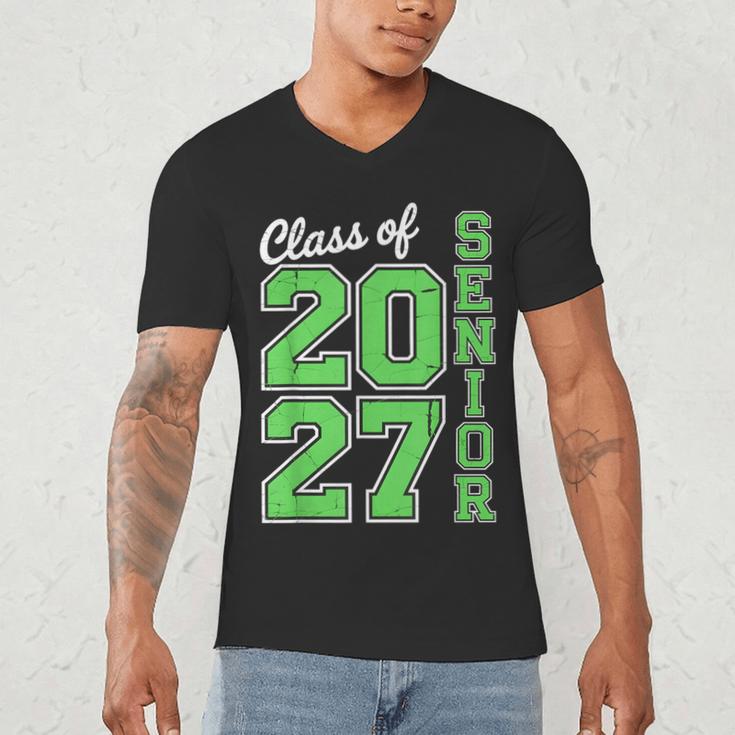 Class Of 2027 Senior 27 High School Graduation Senior 2027 Men's V-Neck T-Shirt