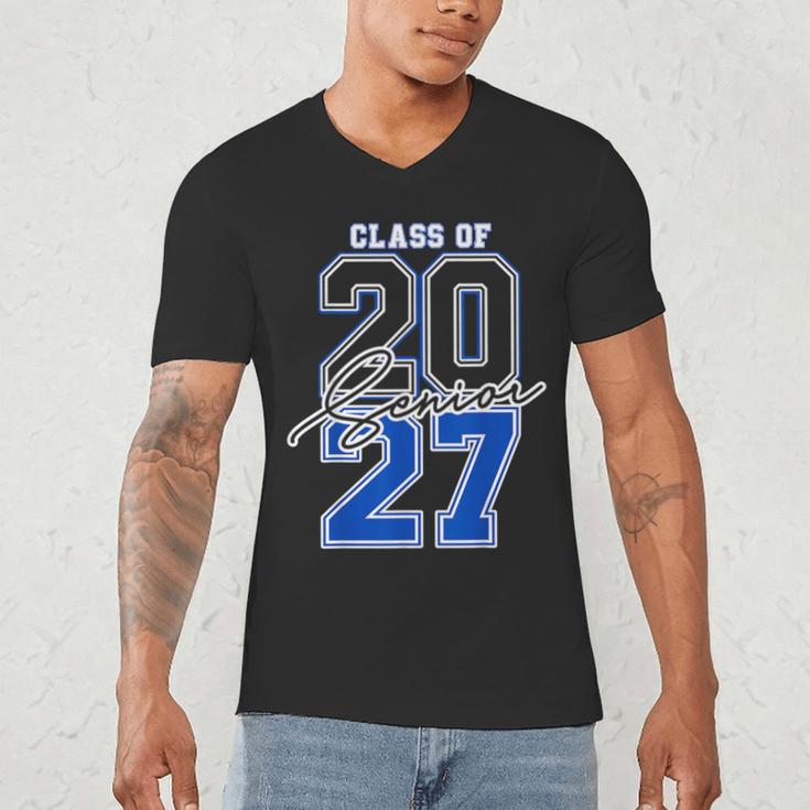 Class Of 2027 Senior 2027 Graduation Men's V-Neck T-Shirt