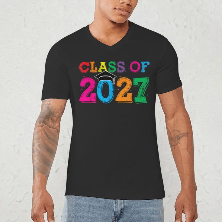 Class Of 2027 Shirt For Boys And Girls Fun 2027 Graduation Men's V-Neck T-Shirt