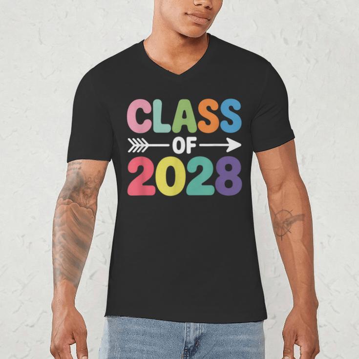 Class Of 2028 Colorful Graduation Men's V-Neck T-Shirt