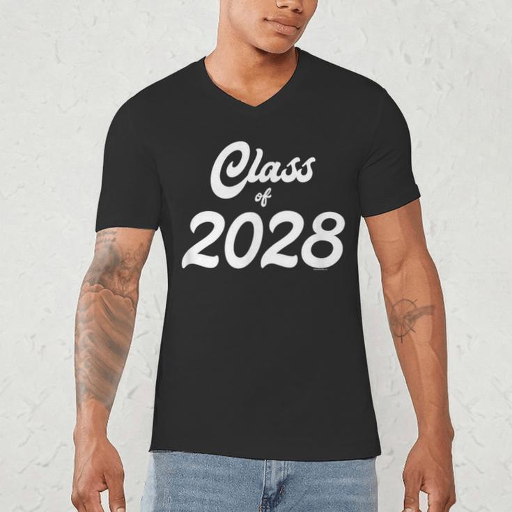 Class Of 2028 Shirt Graduation Him Her Senior Class Men's V-Neck T-Shirt