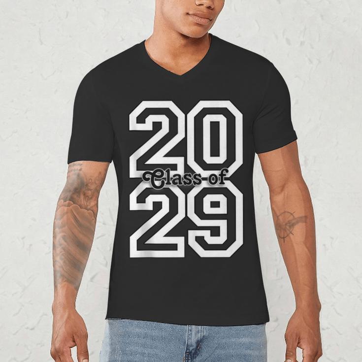 Class Of 2029 Graduating School Class Of 2029 Graduation Men's V-Neck T-Shirt