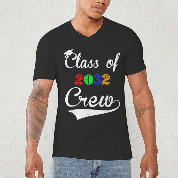 Class Of 2032 Kindergarten Back To School Graduation Men's V-Neck T-Shirt
