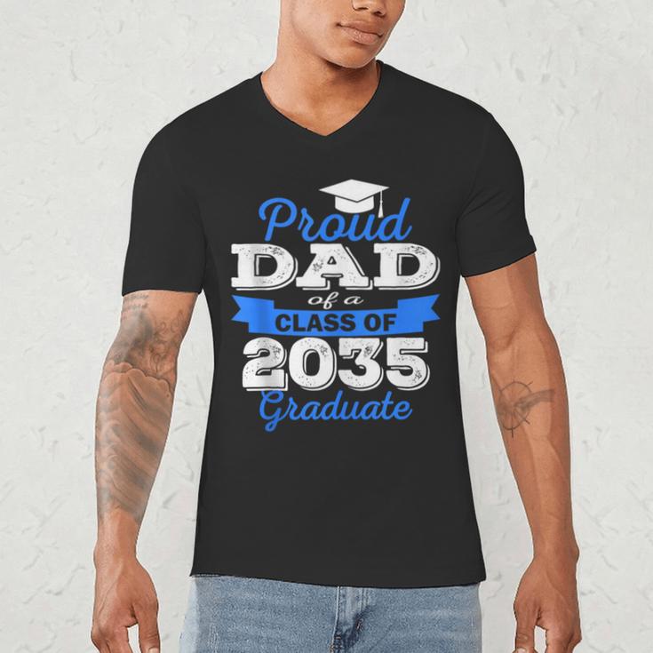 Class Of 2035 Graduation Parents Of Kindergarten Kid Dad Mom Men's V-Neck T-Shirt