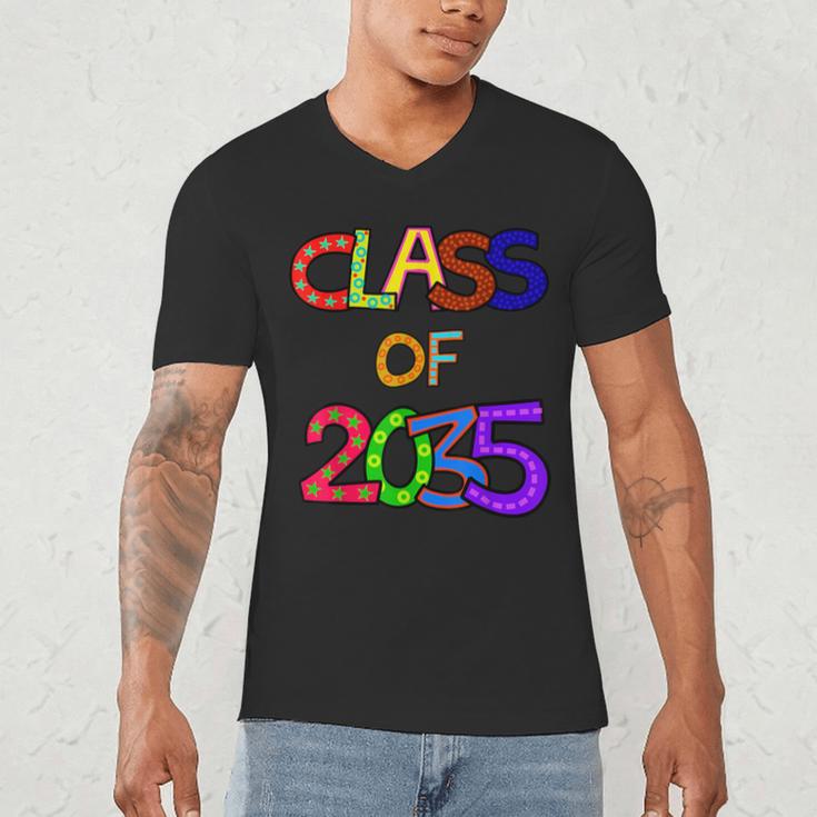 Class Of 2035 Grow With Me Kindergarten Graduation Men's V-Neck T-Shirt