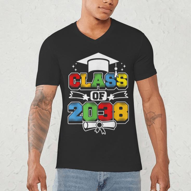 Class Of 2038 First Day Of School & Graduation 2038 Men's V-Neck T-Shirt