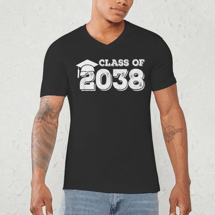 Class Of 2038 Shirt Senior Graduation 2038 Men's V-Neck T-Shirt
