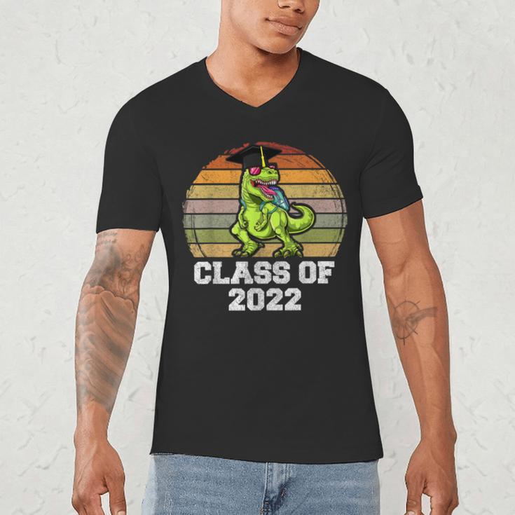 Class Of Dinosaur Apparel 2022 Graduation Graduate Dino Boy Men's V-Neck T-Shirt