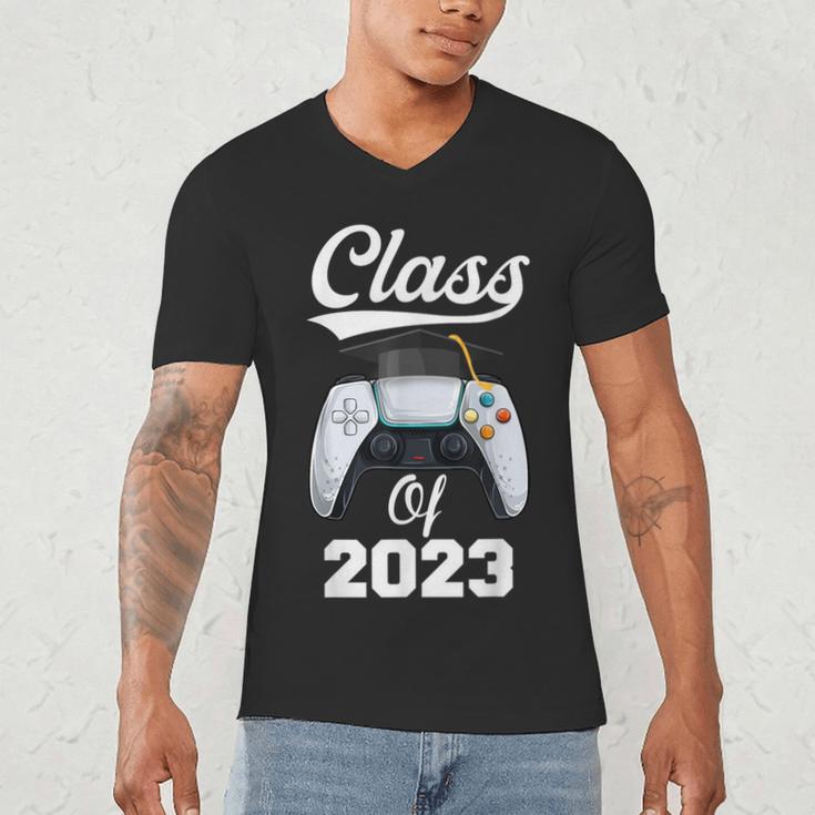 Class Of Gamer 2023 Shirt Graduation Game Boy Graduate Men's V-Neck T-Shirt