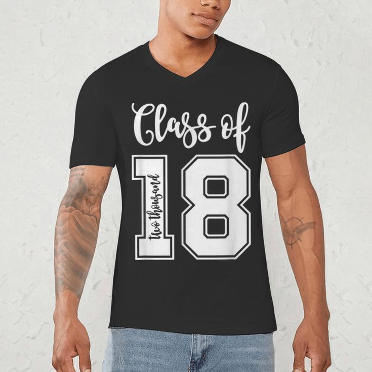 Class Of Two Thousand 18 Shirt Graduation T-Shirt Men's V-Neck T-Shirt