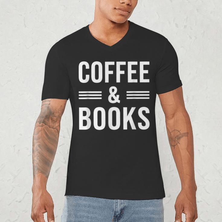 Coffee & Books Lover Coffee And Books Men's V-Neck T-Shirt