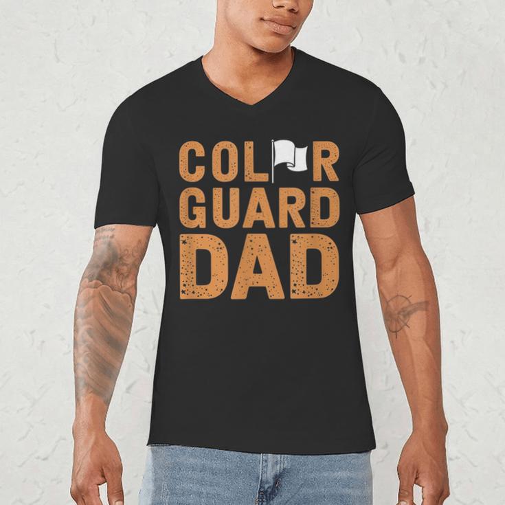 Color Guard Dad Flag Flipping Father Men's V-Neck T-Shirt