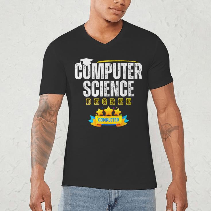 Computer Science Degree Graduation Senior Celebration Grad Men's V-Neck T-Shirt