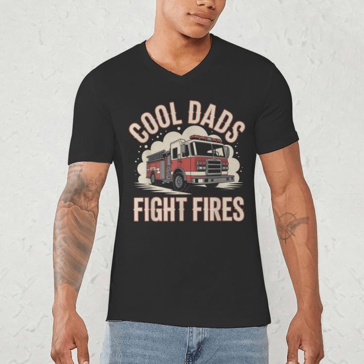 Cool Dads Fight Fire Firefighter Men's V-Neck T-Shirt Cool Dads Fight Fire Firefighter Men's V-Neck T-Shirt