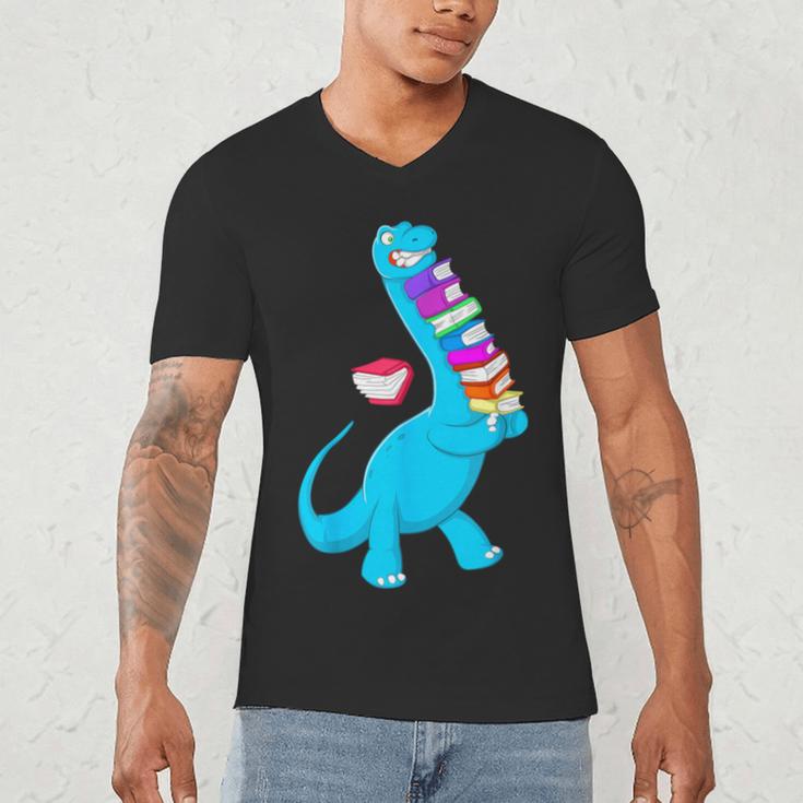 Cool Dinosaur Books Art For Men Women Libarian Book Lover Men's V-Neck T-Shirt Cool Dinosaur Books Art For Men Women Libarian Book Lover Men's V-Neck T-Shirt