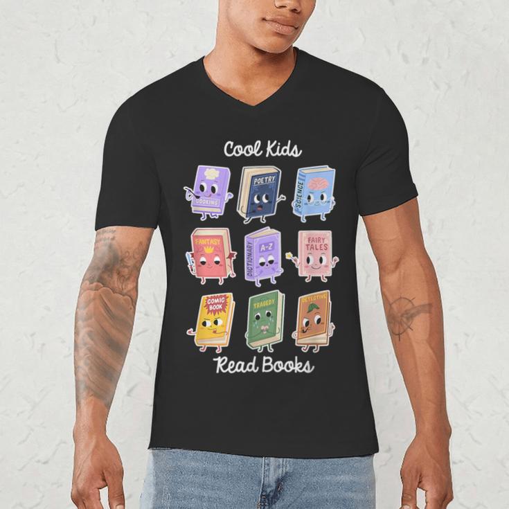 Cool Kids Read Books Apparel Men's V-Neck T-Shirt