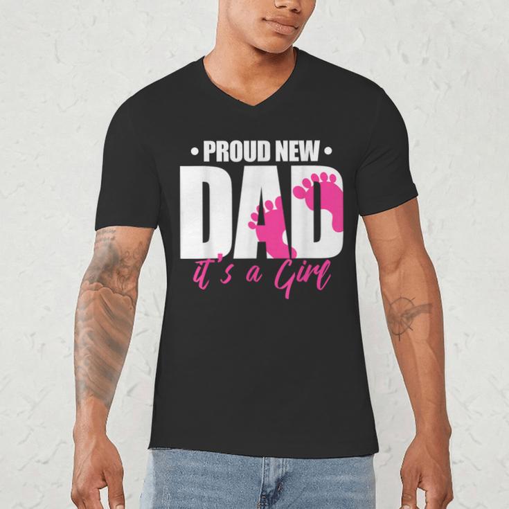 Cool Parent Apparel Proud New Dad It's A Girl Classic Fit Short Sleeve Crew Neck T-Shirt Small Men's V-Neck T-Shirt