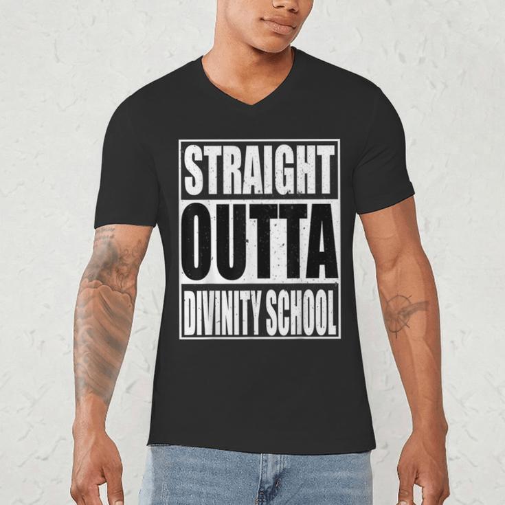 Cool Straight Outta Divinity School Graduation Shirt Men's V-Neck T-Shirt