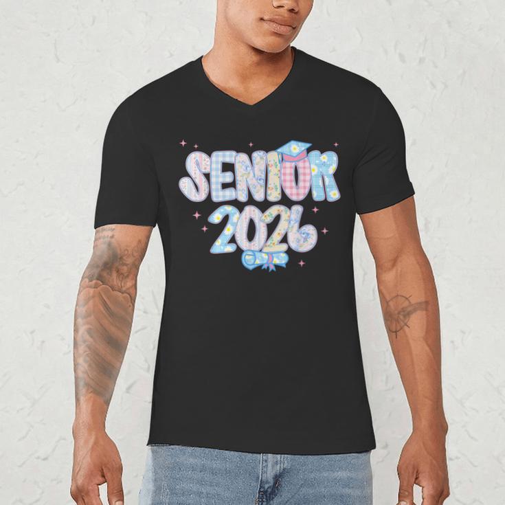 Coquette Senior-Class Of 2026 Preppy Graduation Graduate Men's V-Neck T-Shirt