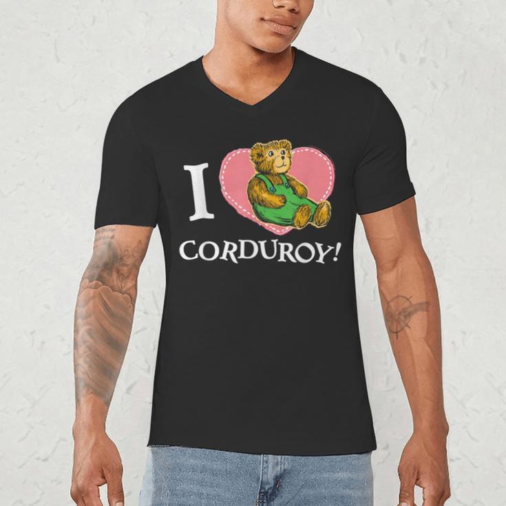 Corduroy I Heart Corduroy Teddy Bear Retro Children's Book Men's V-Neck T-Shirt