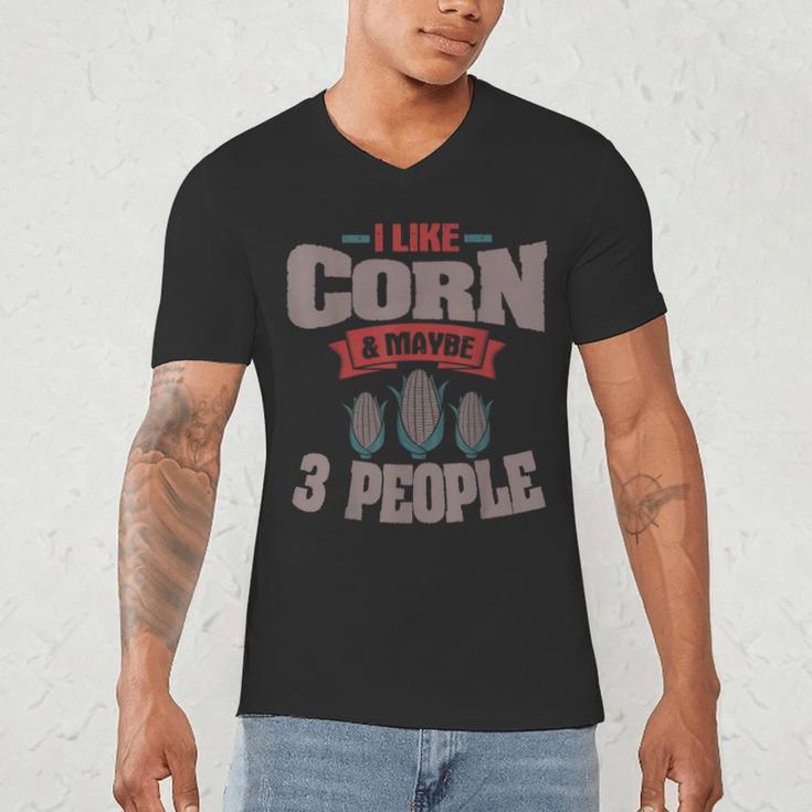 Corn Enthusiast Introvert Maize Farmer Planter Grower Men's V-Neck T-Shirt