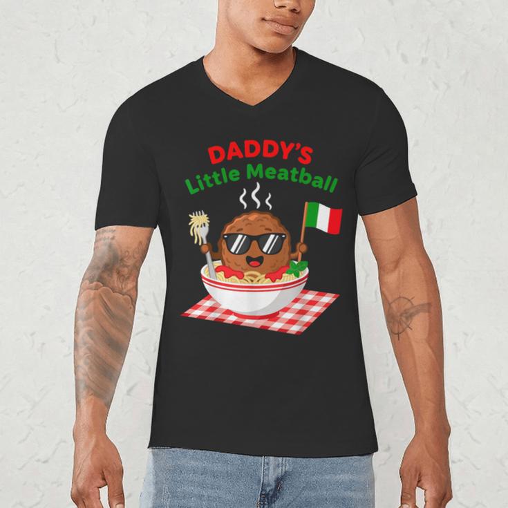 Couple Daddy's Little Meatball Italian Men Men's V-Neck T-Shirt