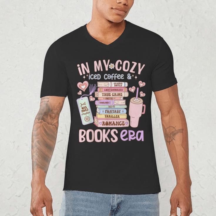In My Cozy Iced Coffee And Books Era Men's V-Neck T-Shirt
