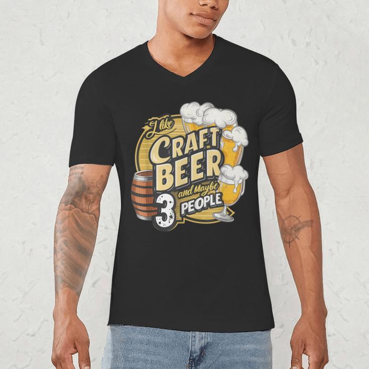 Craft Beer Lover Introverted & Hoppy Men's V-Neck T-Shirt