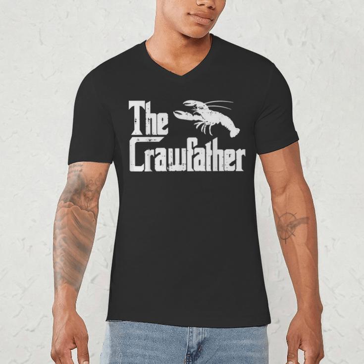 Crawfish The Crawfather Crayfish Parody Dad Papa Men Men's V-Neck T-Shirt Crawfish The Crawfather Crayfish Parody Dad Papa Men Men's V-Neck T-Shirt