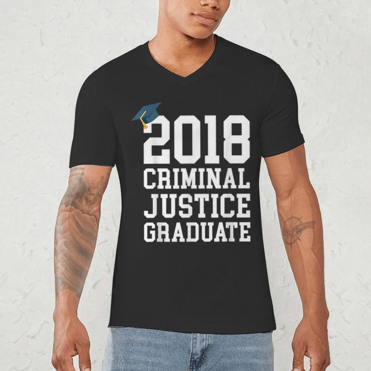 Criminal Justice Major Shirt 2018 Graduate Graduation E Men's V-Neck T-Shirt